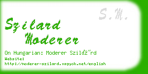 szilard moderer business card